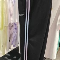 [S] NERDY GRADATION NY TRACK PANTS,BLACK, PNES22KB030104 (SN46)