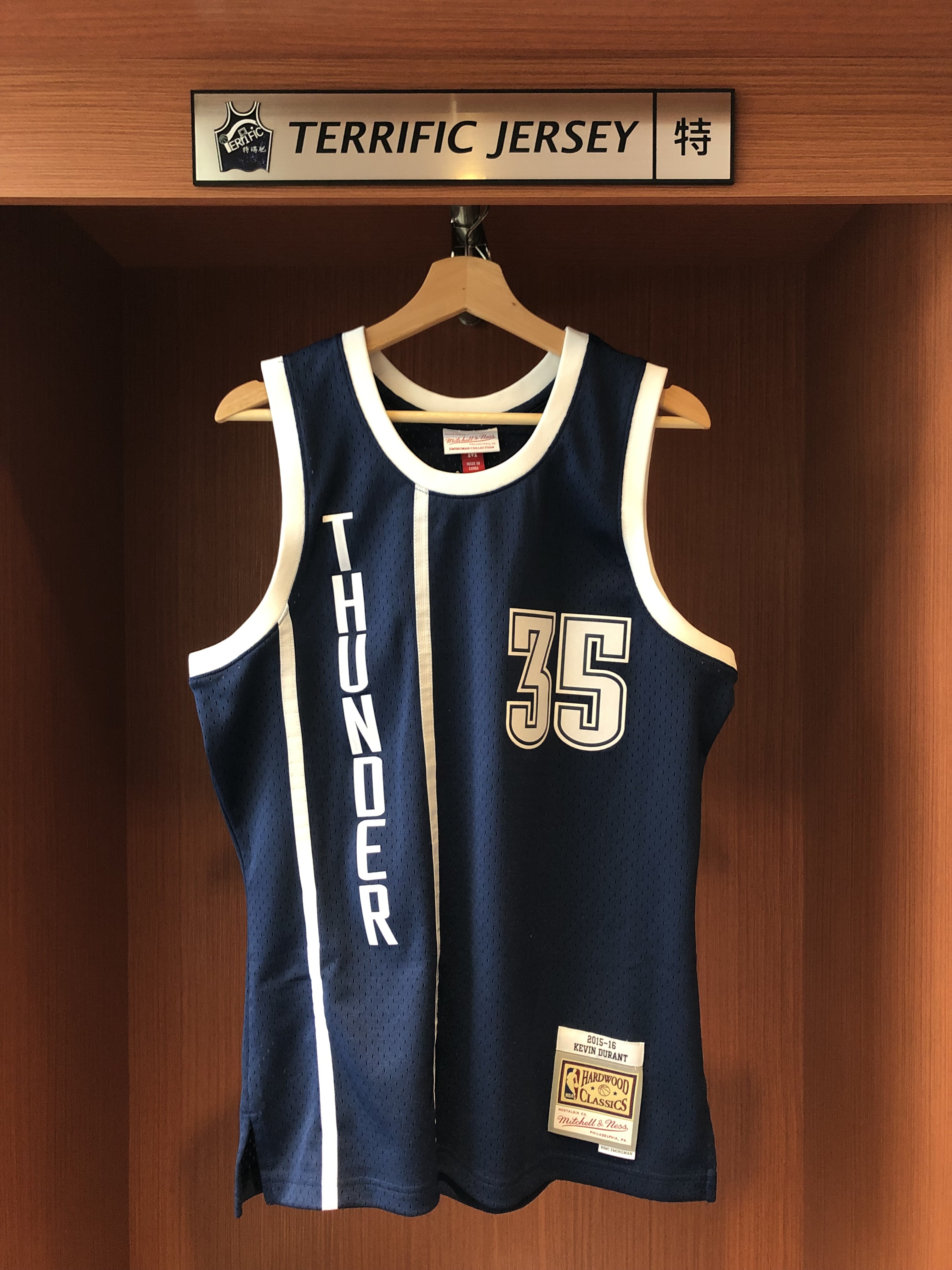 NBA球衣 Kevin Durant 奧克拉荷馬雷霆深藍 15-16 M&N Swingman G2 球迷版 熱轉印 全新