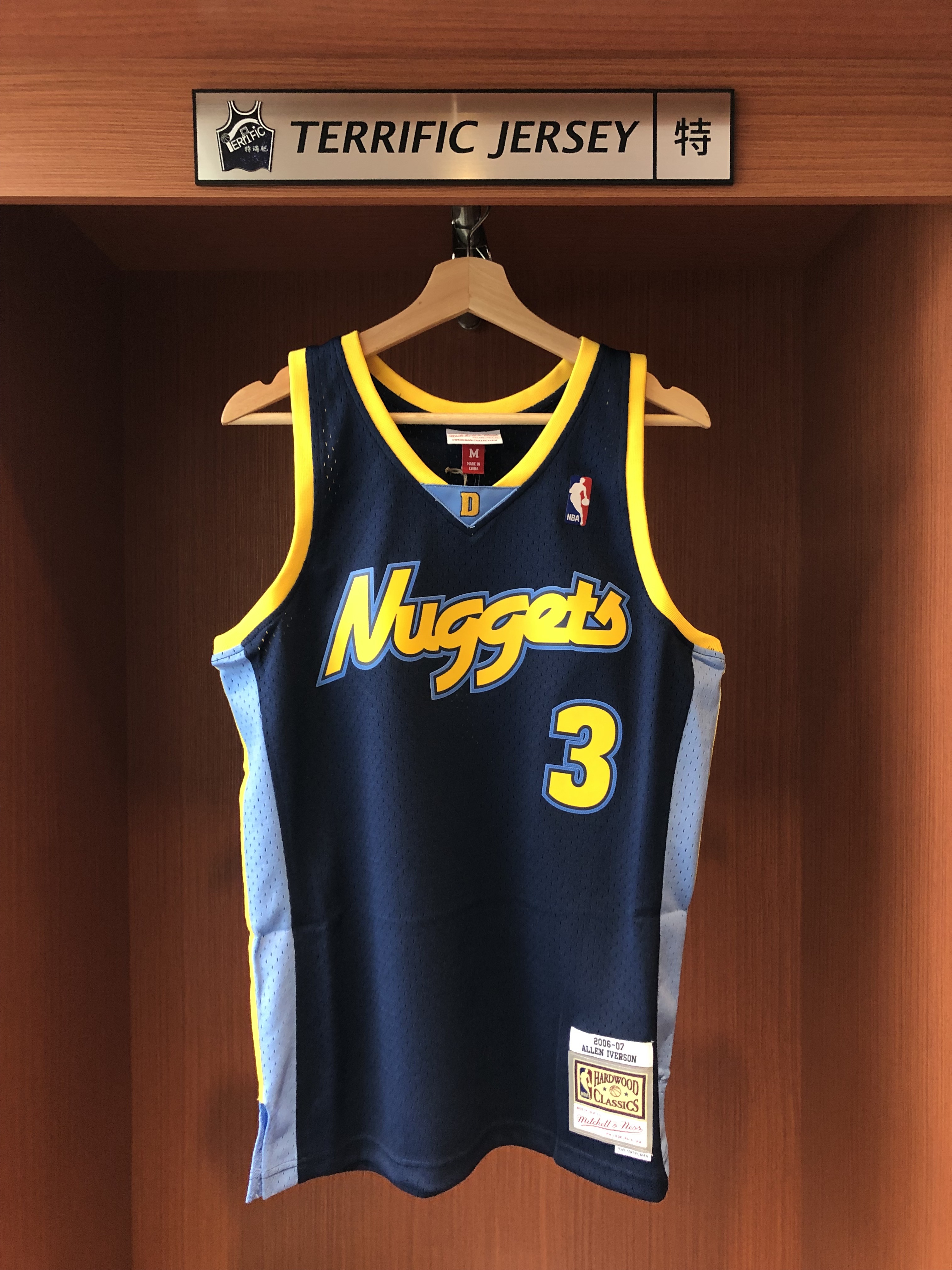 NBA球衣 Allen Iverson 丹佛金塊深藍 06-07 M&N Swingman G2 球迷版 熱轉印 全新