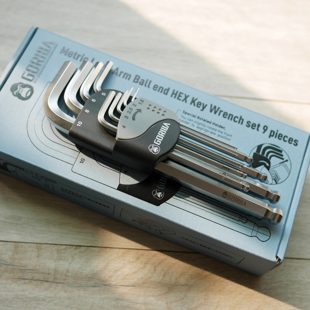 【Gorilla】9in1精密耐用公制六角球頭扳手組
