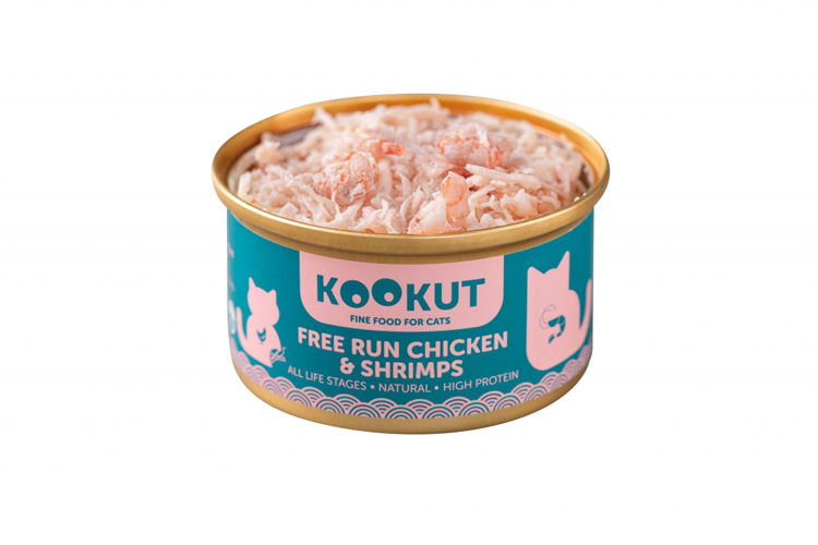 Kookut 放養雞鮮蝦貓罐 (70g)