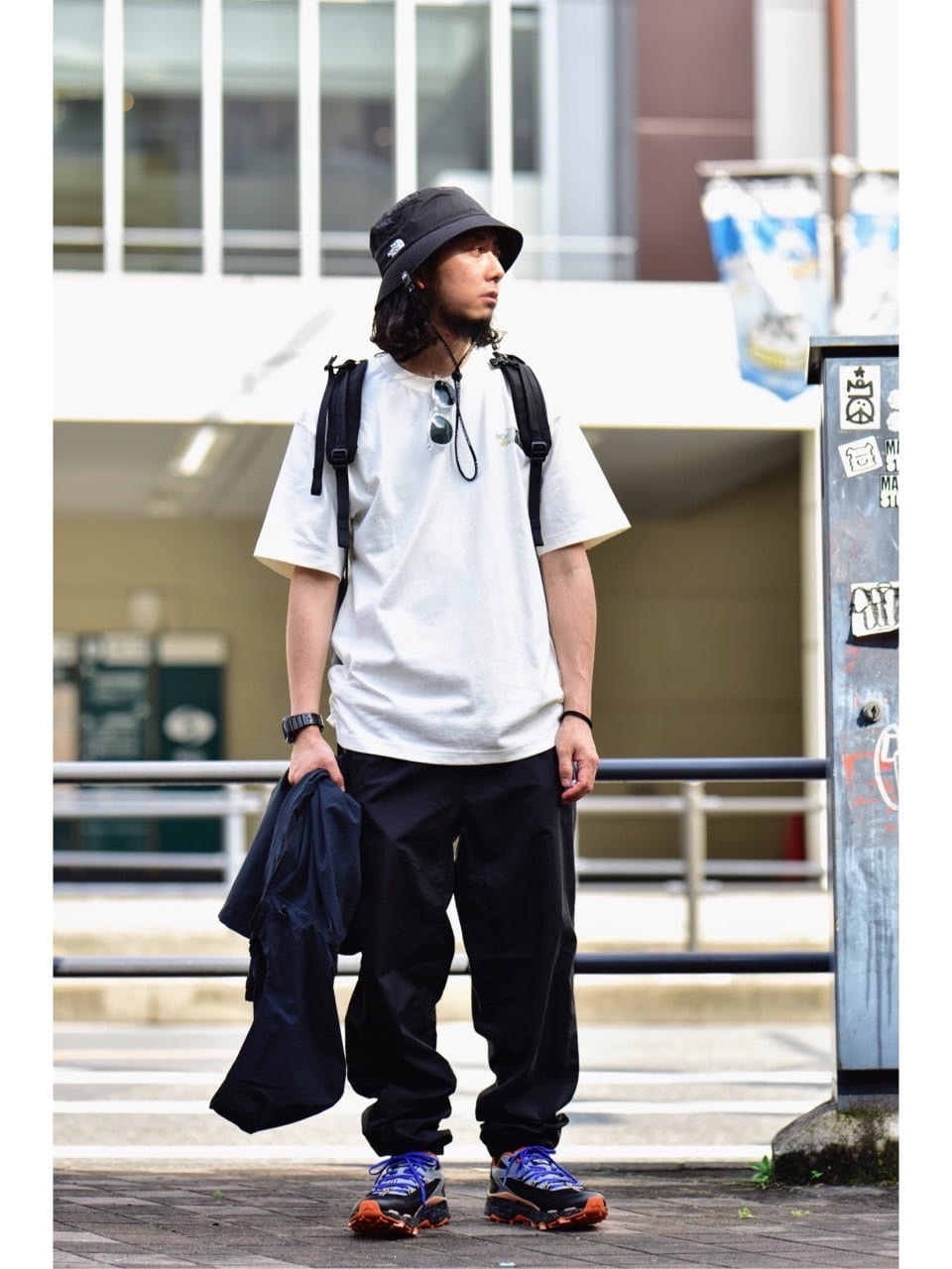 日本TNF  刺繡山脈+登山扣 短袖