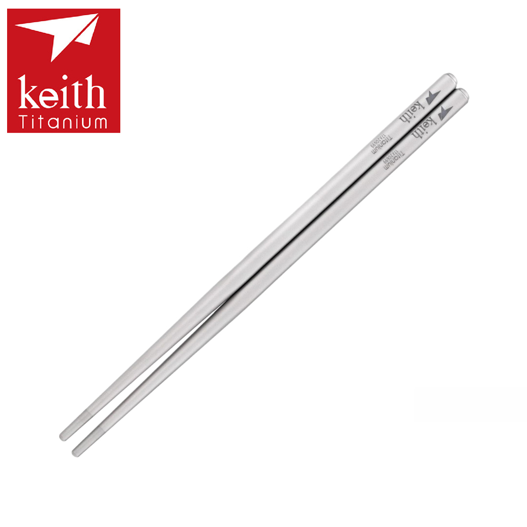 Keith 鎧斯 純鈦輕量環保筷子 方形 19cm 附收納袋 好攜帶/筷子/餐具/登山露營/郊山健行 51KEITI5625