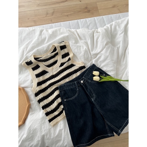 【imfine】你還缺少的那件車線原色丹寧短褲 #3717