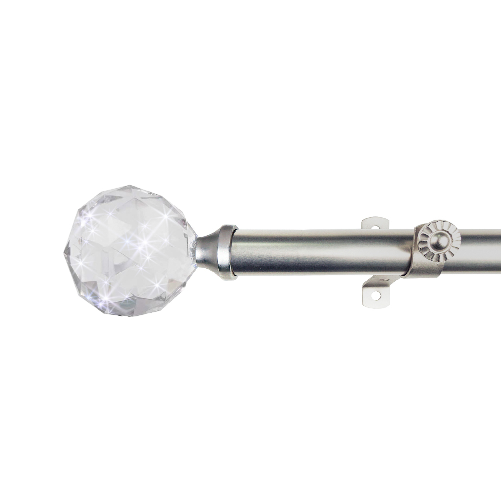 20.7mm│晶鑽璀璨│伸縮窗簾桿架│2尺寸│4色