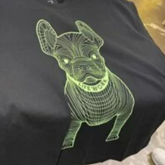 S] LIFEWORK BIG LADOG SHORT SLEEVE T-SHIRT,DEEP BLACK
