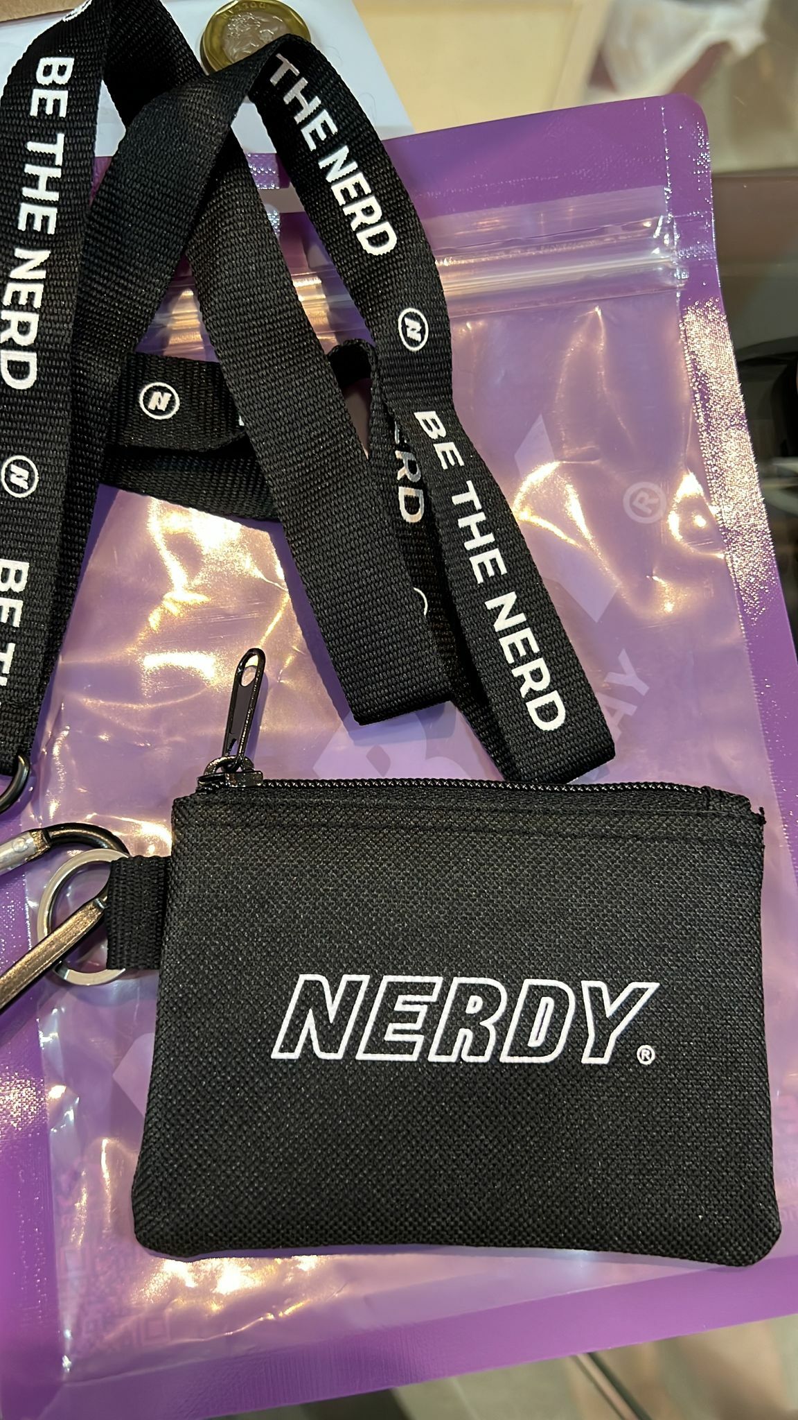 [S] NERDY NERDY LOGO CARD WALLET, BLACK, 8809865269957 (SN48)