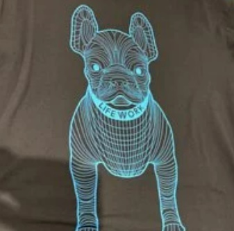 [S] LIFEWORK BIG LADOG SHORT SLEEVE T-SHIRT,OFF BLACK, LW225TS990-2-45 (SLW30)