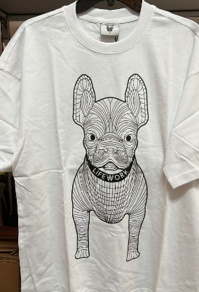 [S] LIFEWORK BIG LADOG SHORT SLEEVE T-SHIRT,WHITE, LW225TS990-3-00 [FINAL SALE] (SLW38)