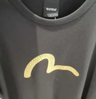 [S] EVISU PEARL HOTFIX HILLS LOOSE FIT SHORT SLEEVE T-SHIRT,BLACK, EU2UTS708-BLACK (SEV15)