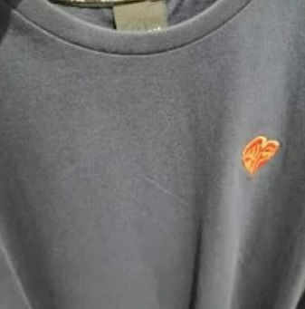 [S] EVISU HEART EMBROIDERY LOOSE FIT SHORT SLEEVE T-SHIRT[FINAL SALE],NAVY, EU5UTS924-NAVY(SEV28)