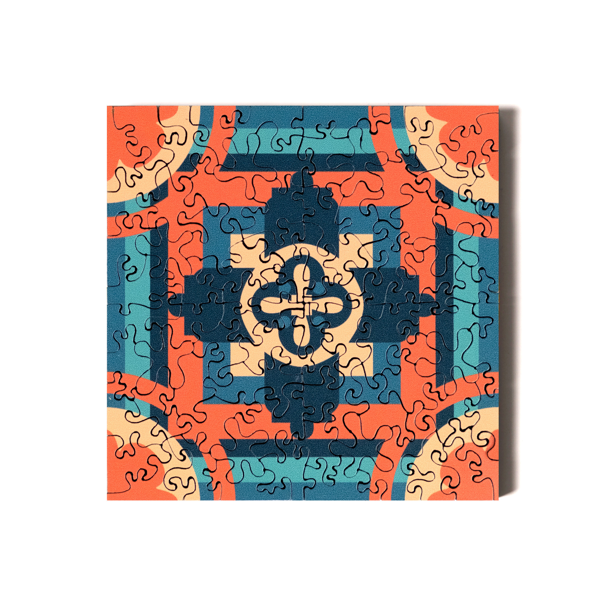 花磚木質拼圖-P款