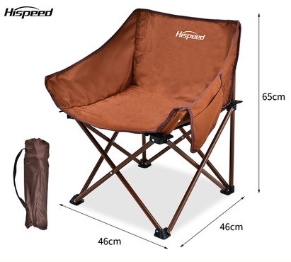 Hispeed 戶外休閒摺疊椅(附袋) 棕色 露營/休閒/戶外/野餐 54CTBQSZD216