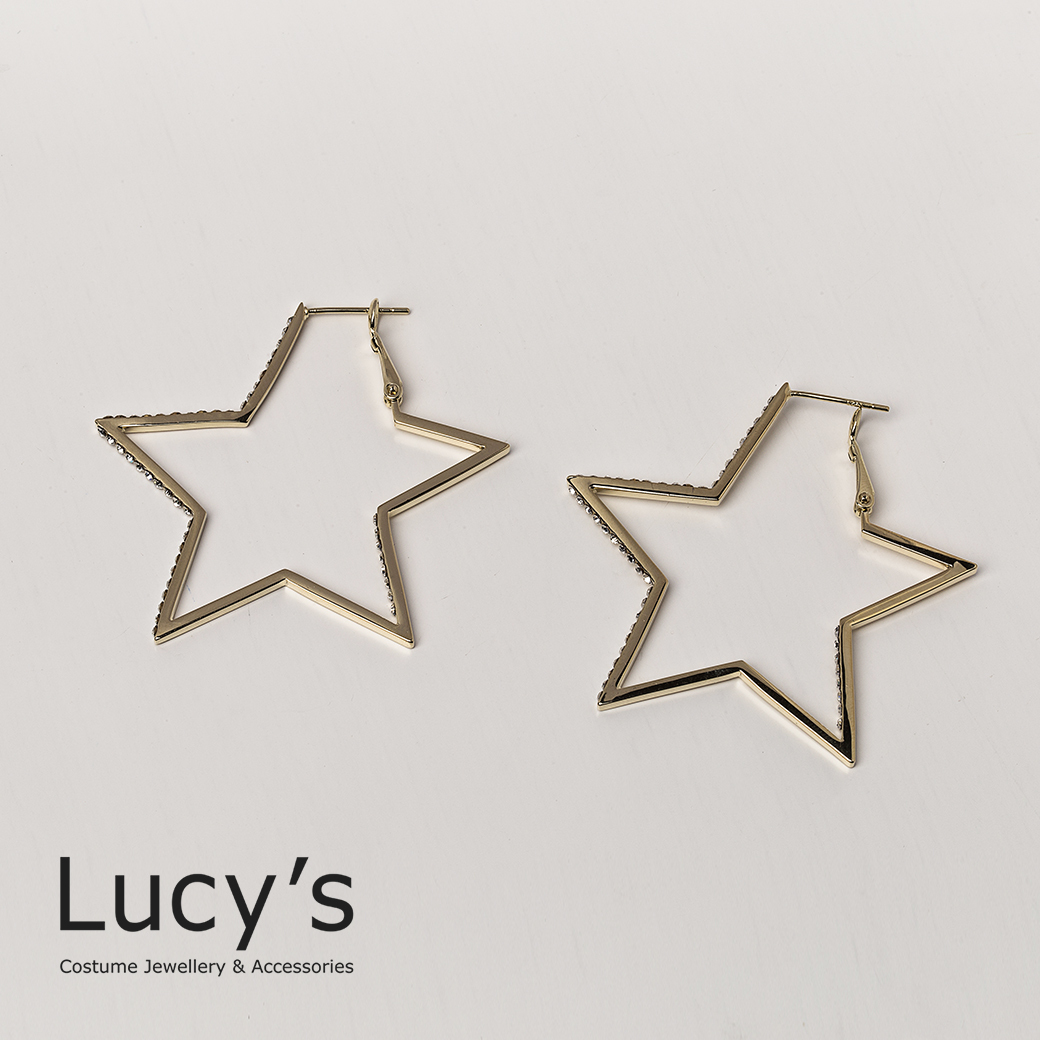 排鑽星 耳環 (三色) (100809/100810/113584)