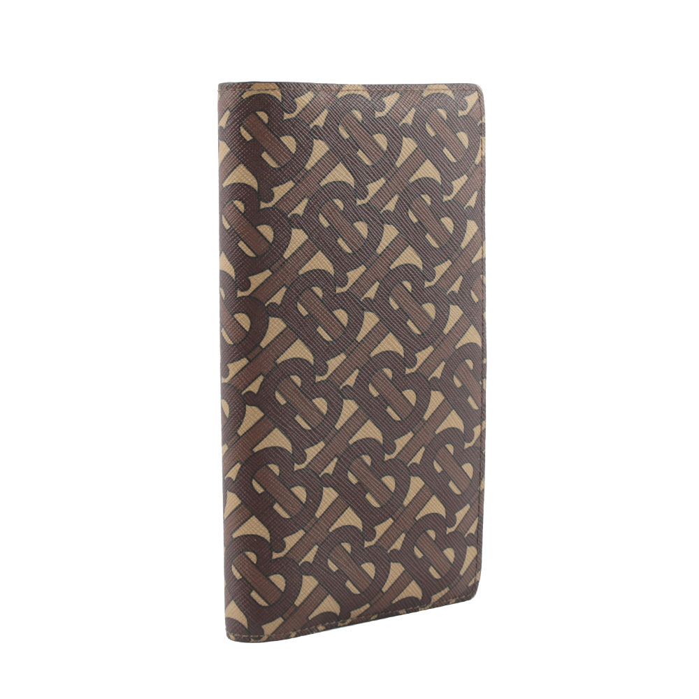 【BURBERRY】Monogram 圖紋對開16卡長夾(馬勒棕)