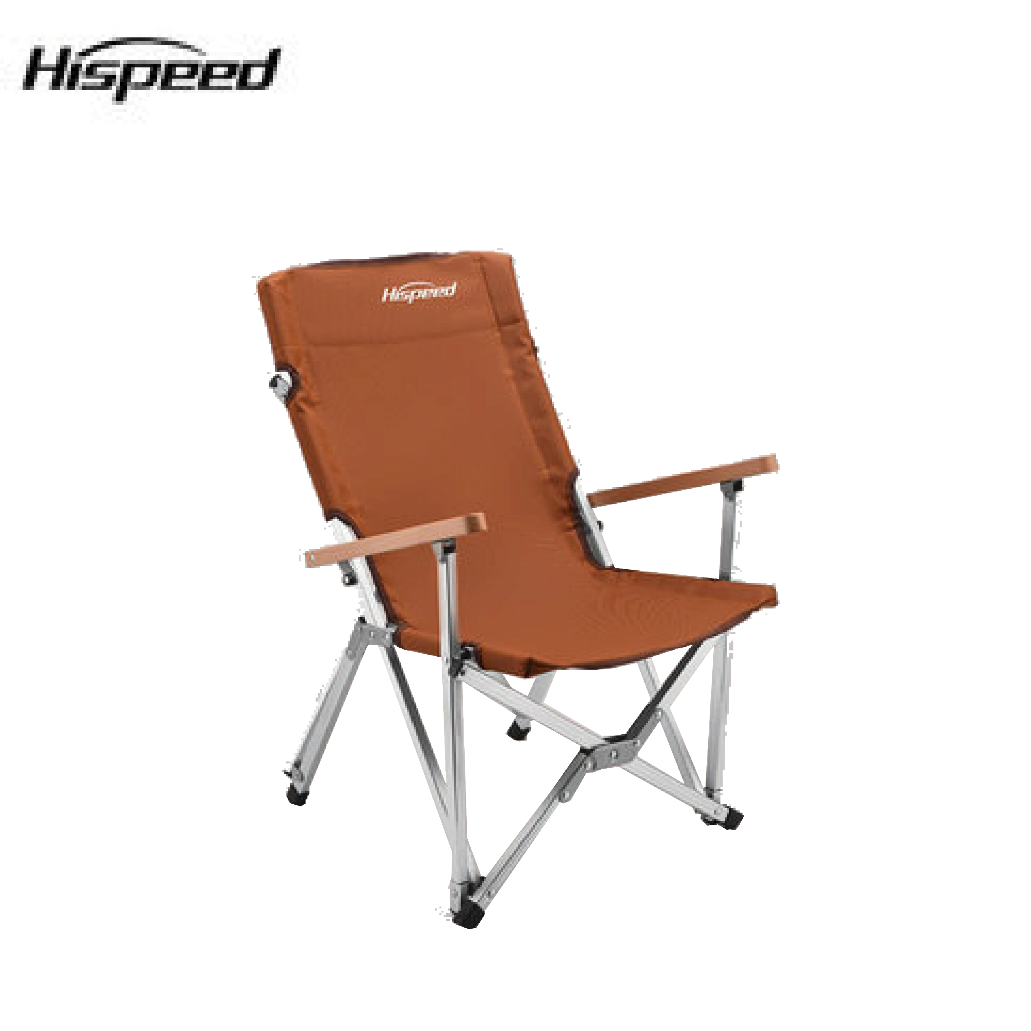 Hispeed 鋁合金休閒摺疊椅(附袋) 咖啡 露營/休閒/戶外/野餐 54CTBQSZD228