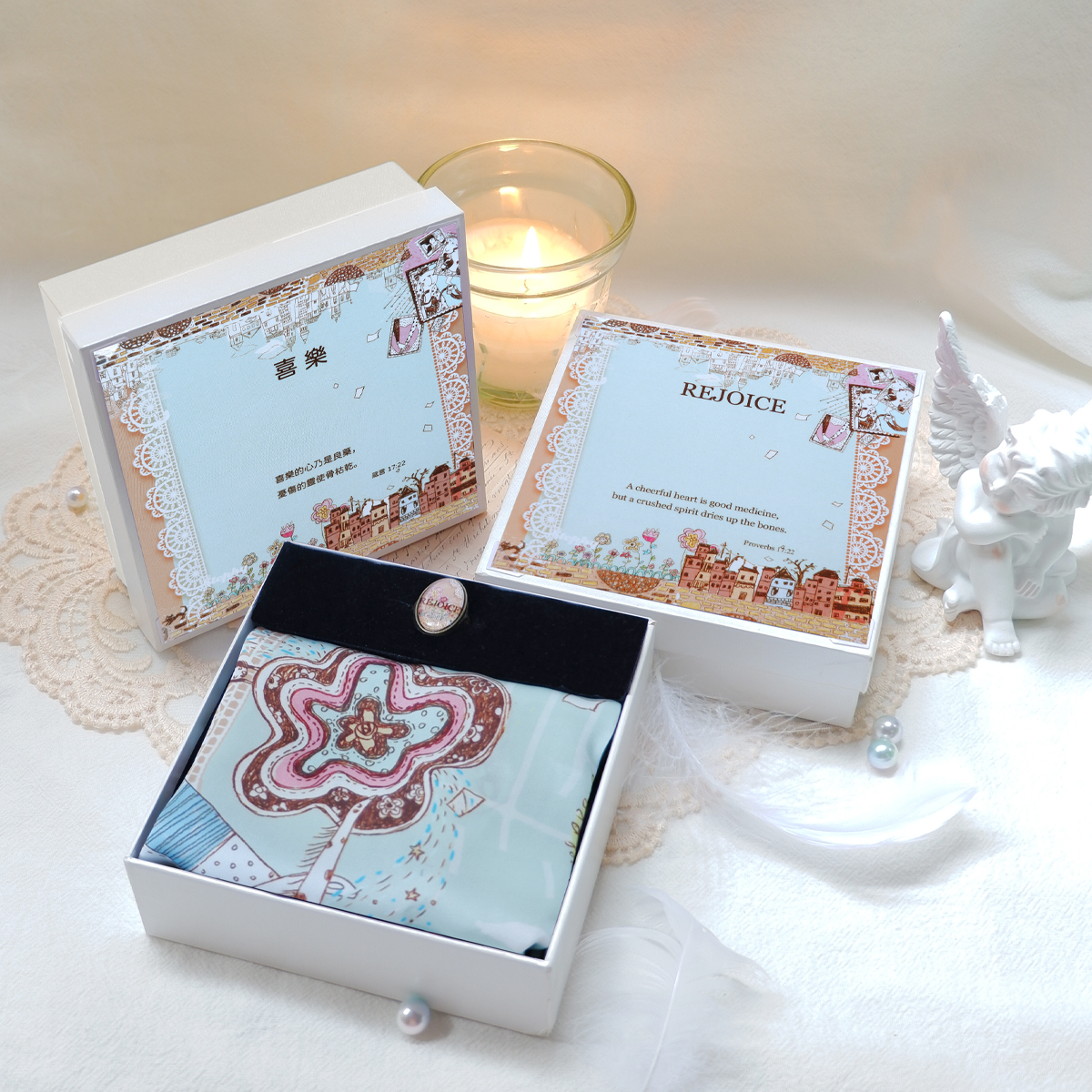 STEPHY 喜樂小絲巾禮盒套裝