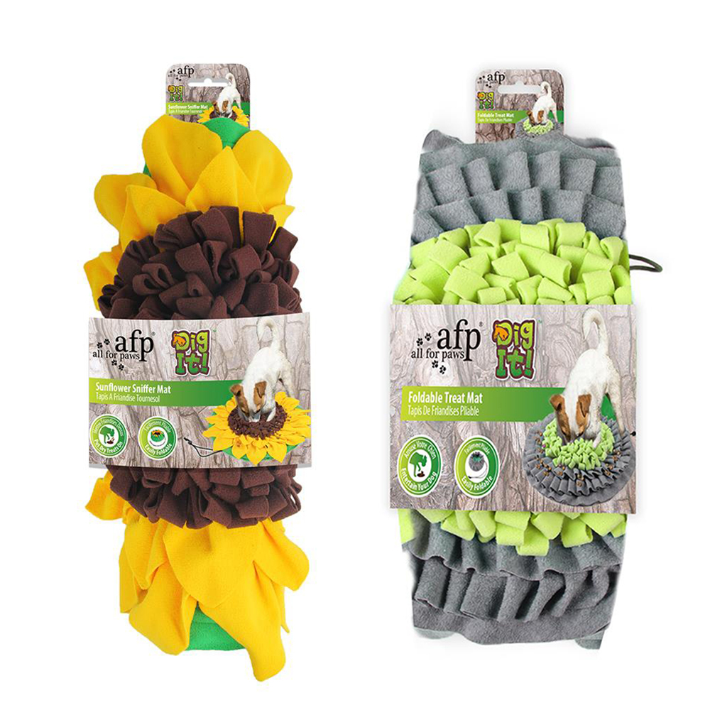 【all for paws】美國AFP犬用玩具 挖掘系列-尋寶覓食墊 折疊式/向日葵