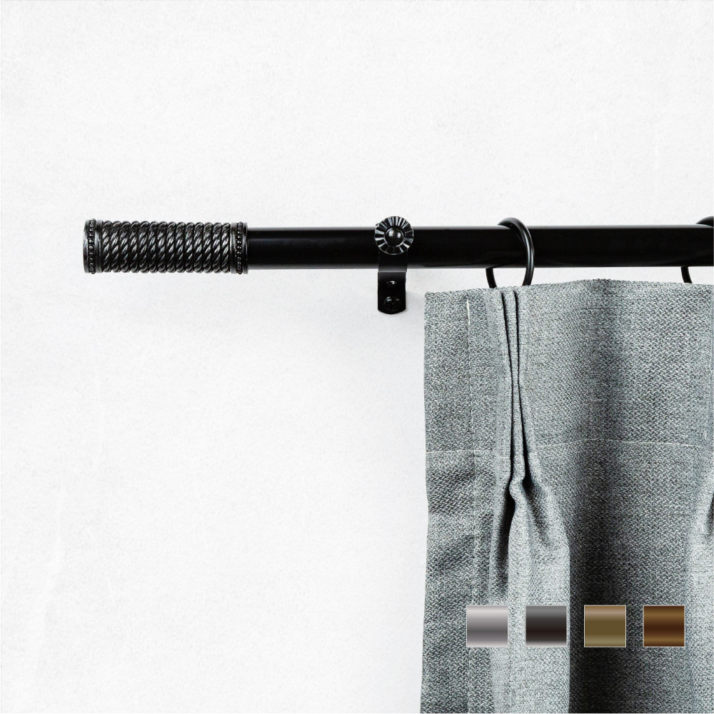 20.7mm│即興編織│伸縮窗簾桿架│4色2尺寸