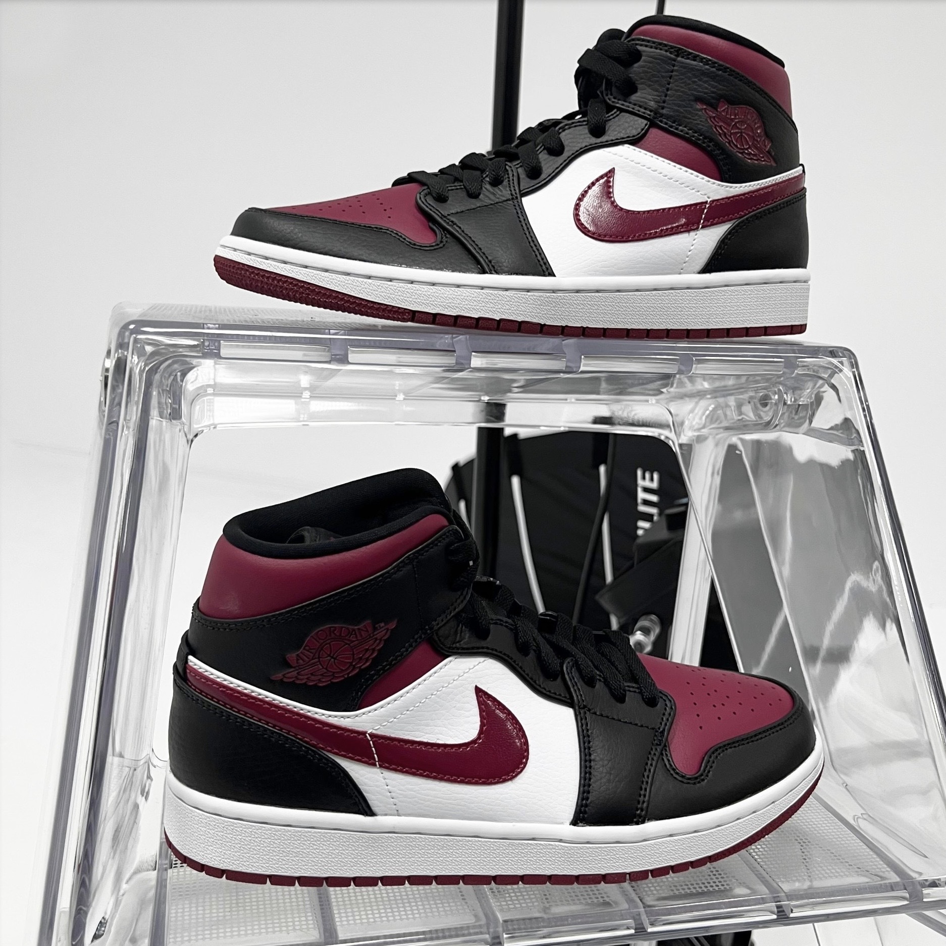 -(D7b)-AIR JORDAN 1 MID (GS) "BRED TOE" 黑紅頭-554725 066