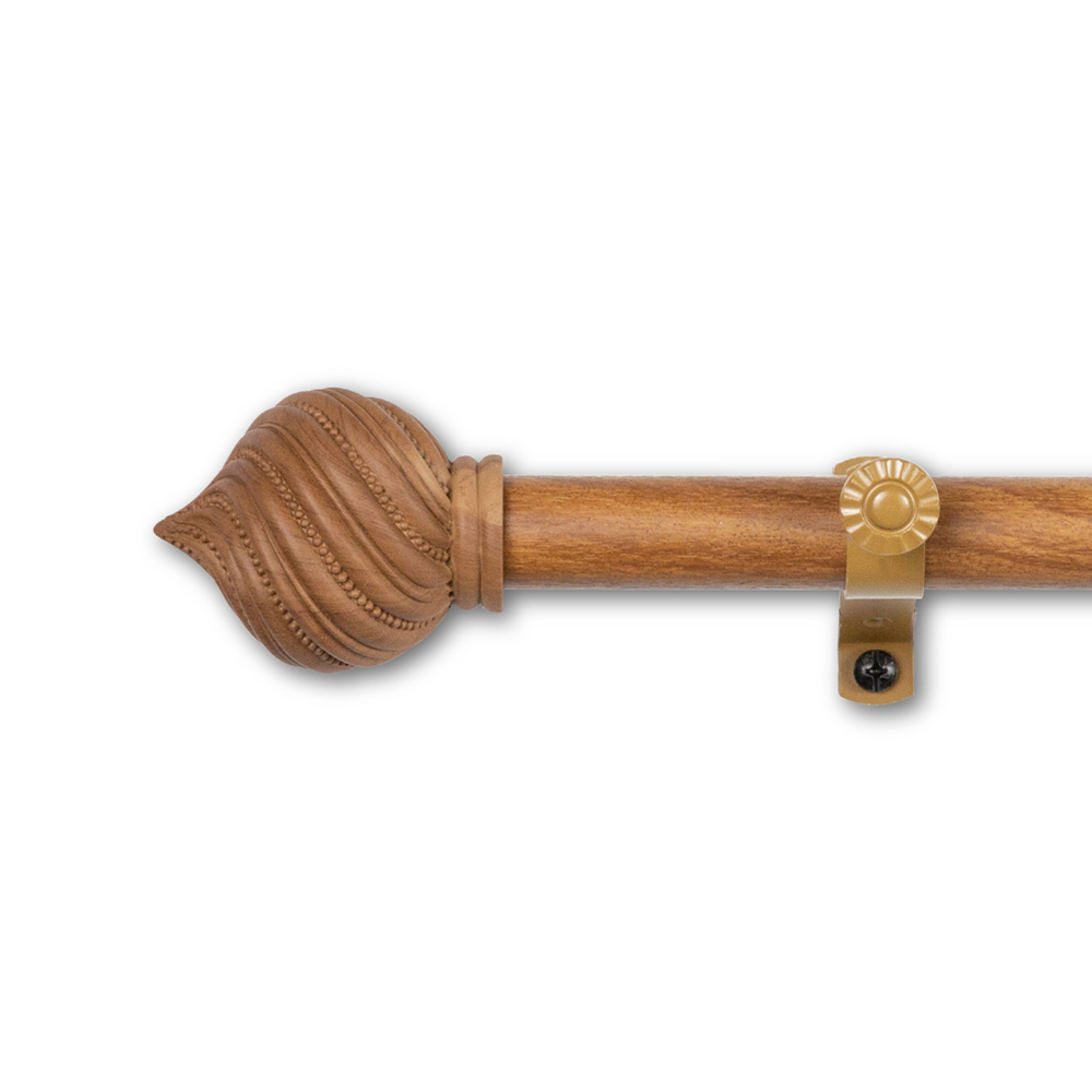 20.7mm│螺旋穹頂│仿木紋│伸縮窗簾桿架│三色2尺寸