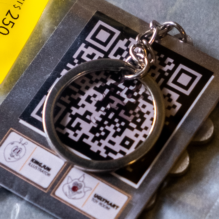 Kingjun｜吊飾｜病毒花｜銀色黑鼻