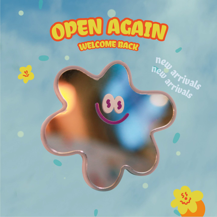 Kingjun｜絕版｜鏡面氣囊手機支架｜微笑細菌