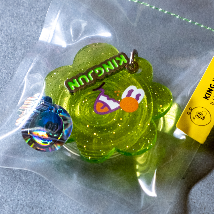 Kingjun｜絕版｜閃粉壓克力氣囊手機支架｜綠