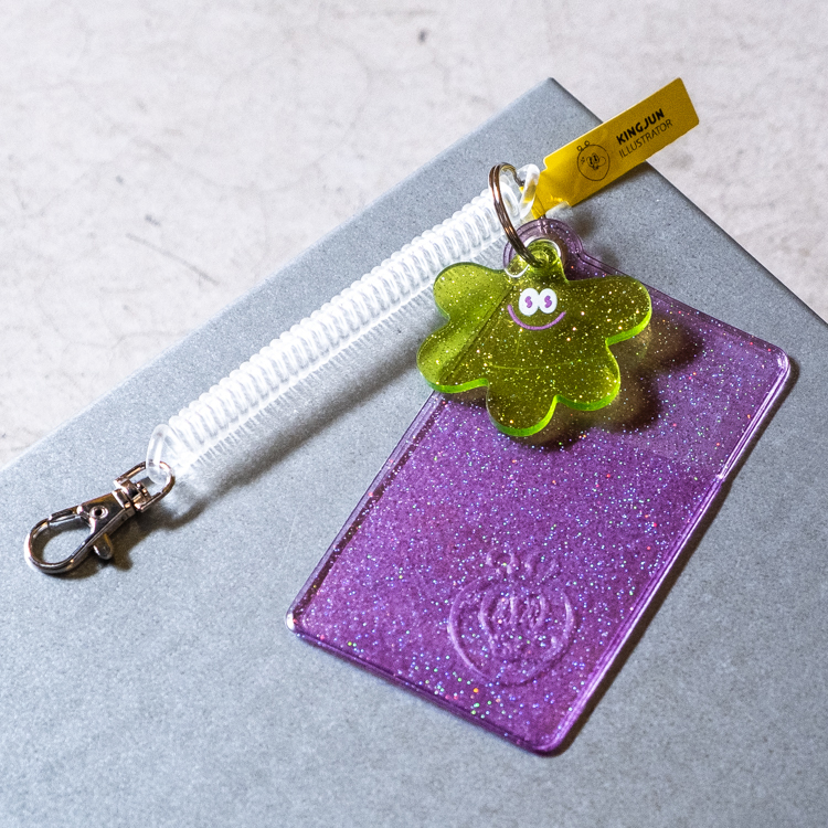 Kingjun｜細菌彈簧卡套｜紫色閃粉