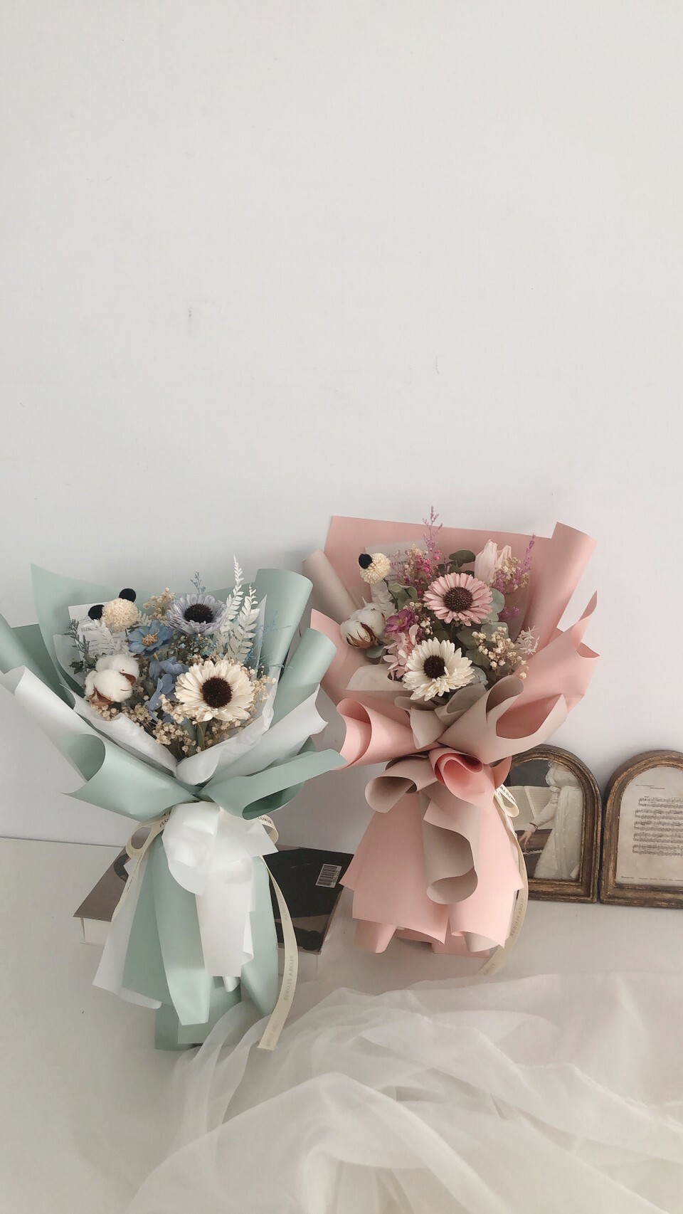 畢業熊糖果乾燥花束-兩色