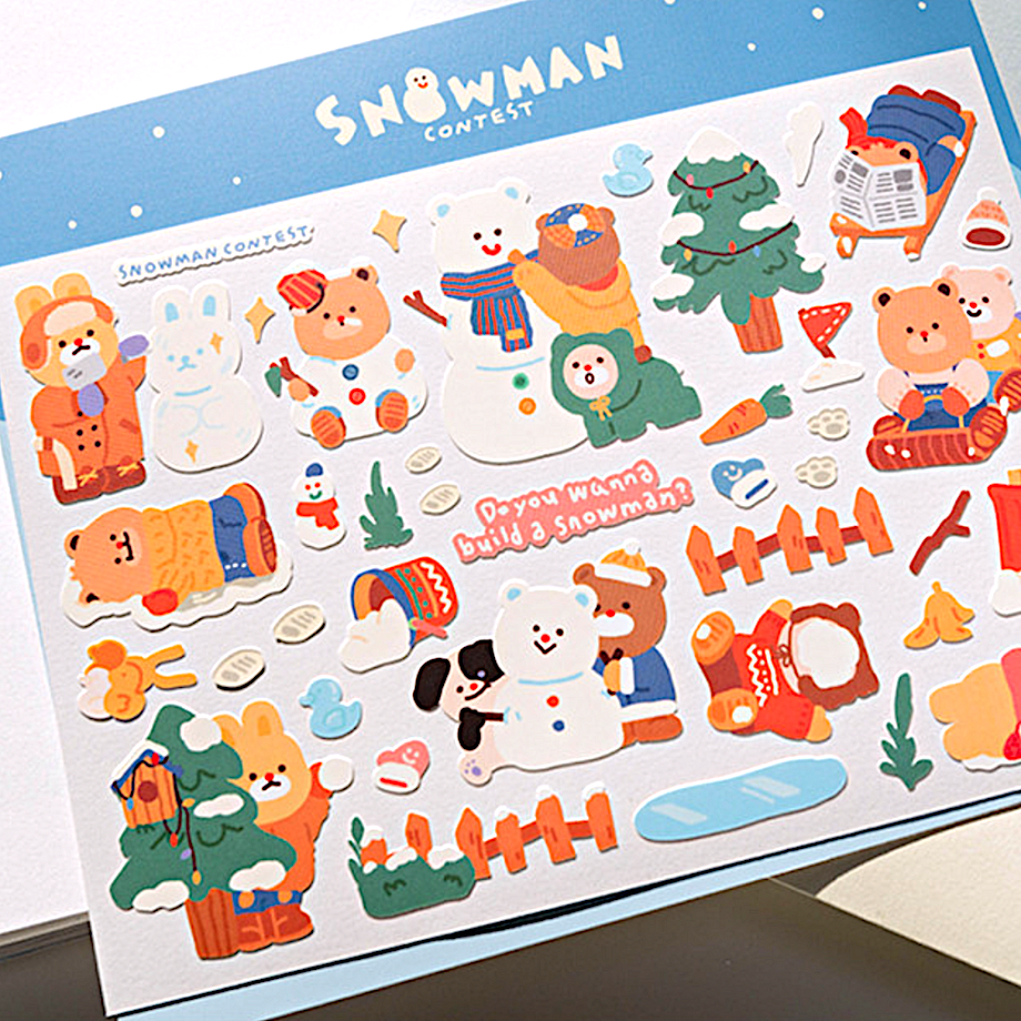 Khakiz Sticker－Snowman Contest (Korean Stationery Brand)