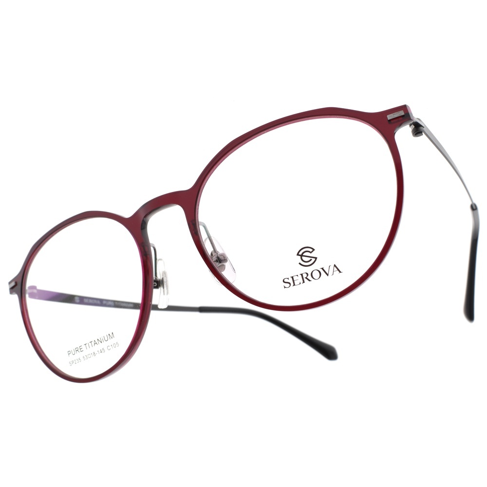 【SEROVA】SP235 C105 學院風知性圓框光學眼鏡