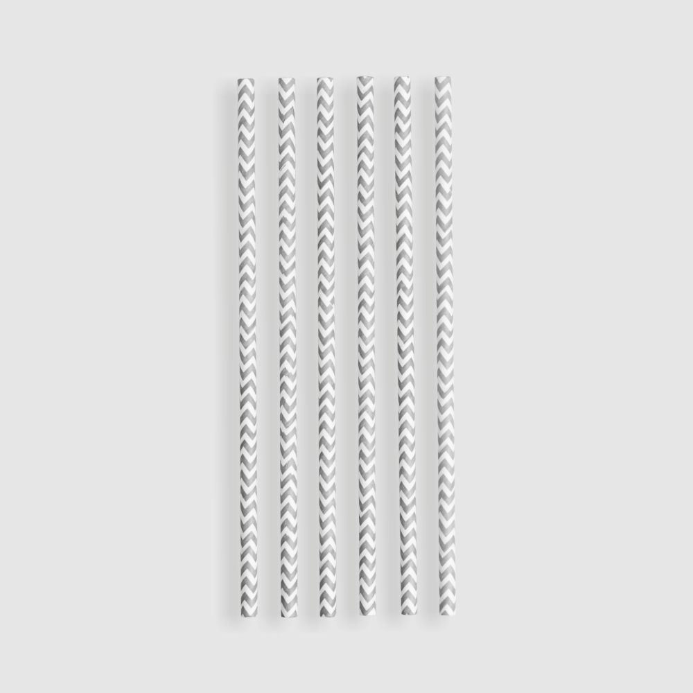 紙吸管 6mm 灰色