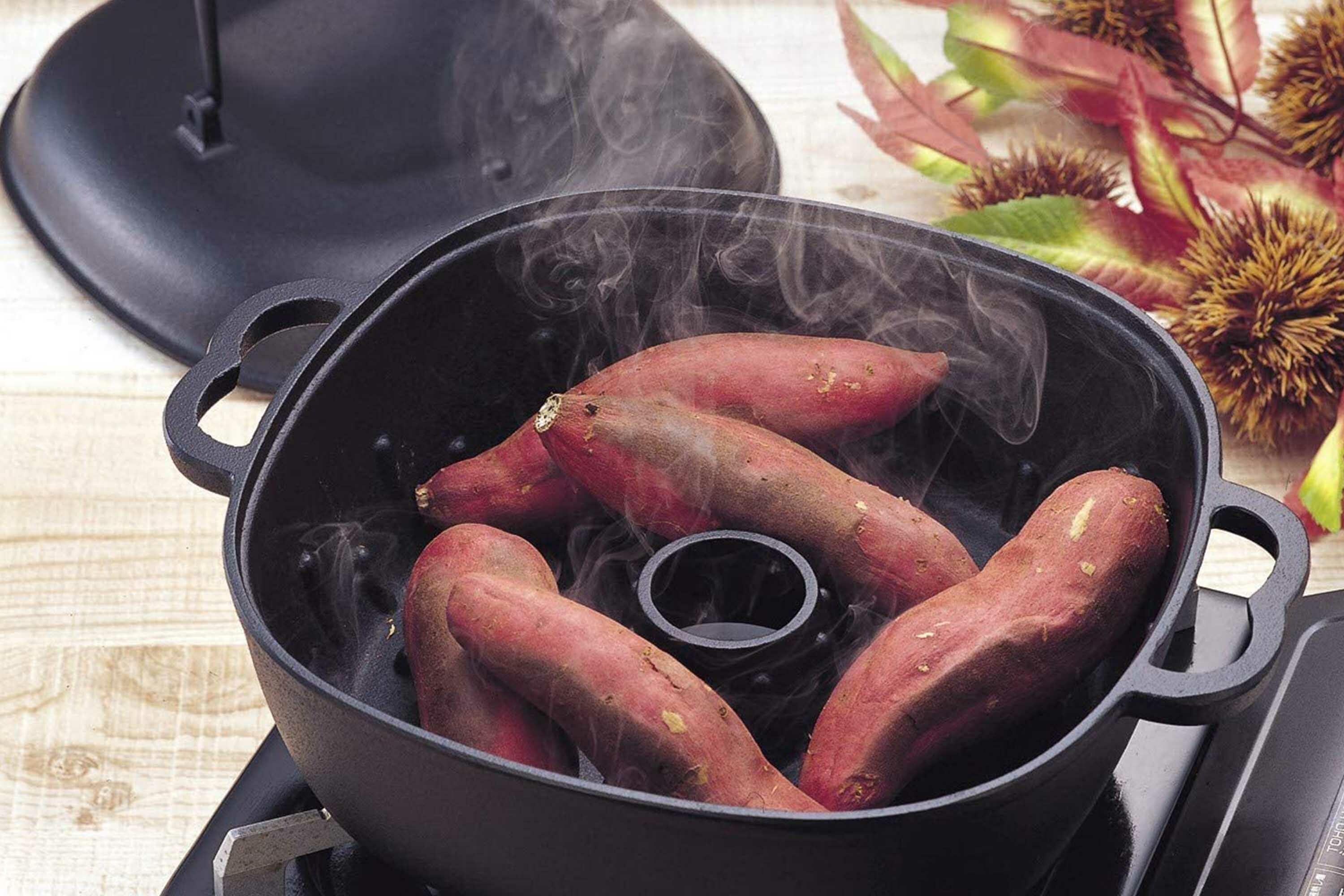 用鑄鐵鍋煮地瓜