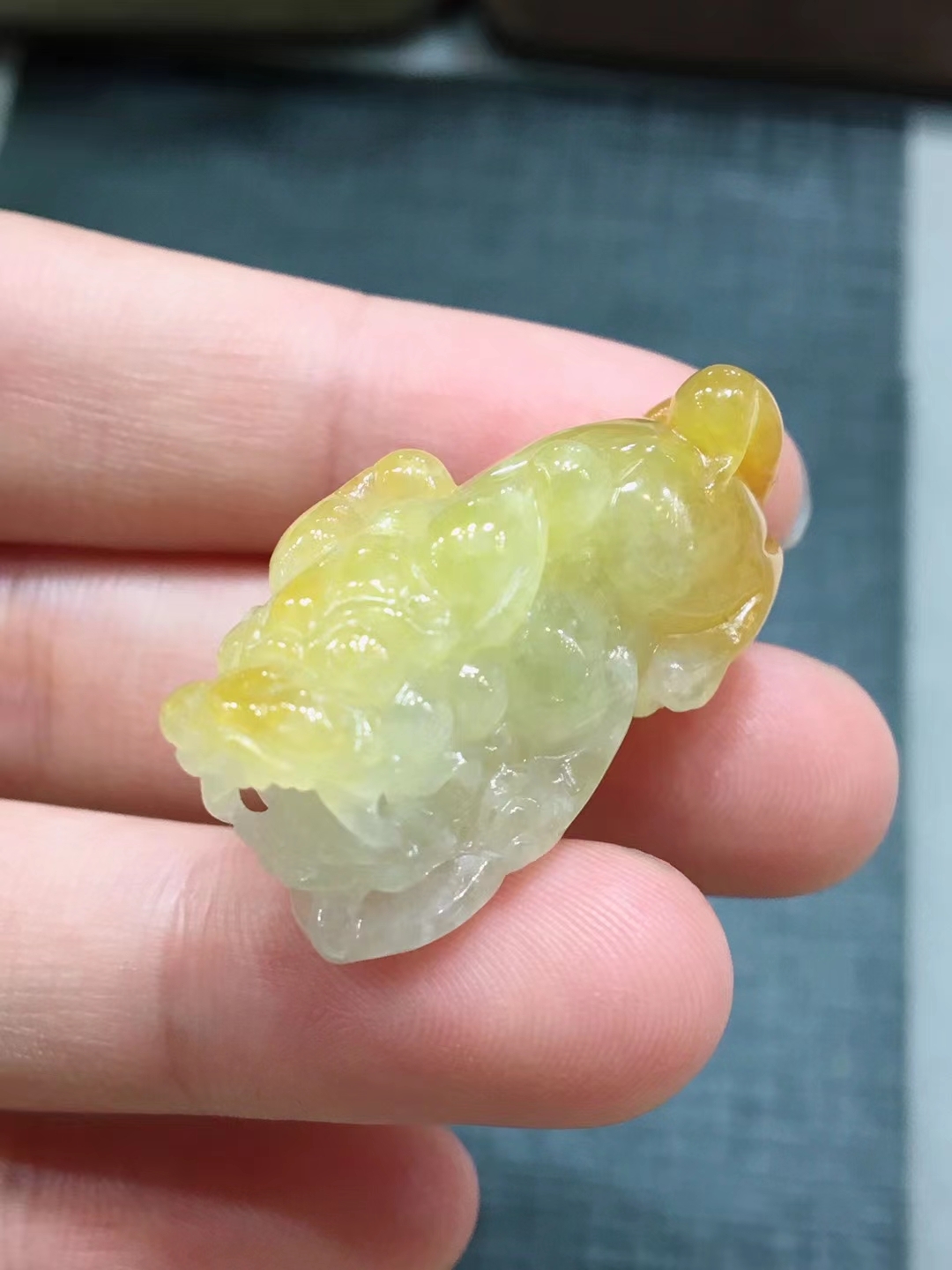 66350 冰黃翡貔貅