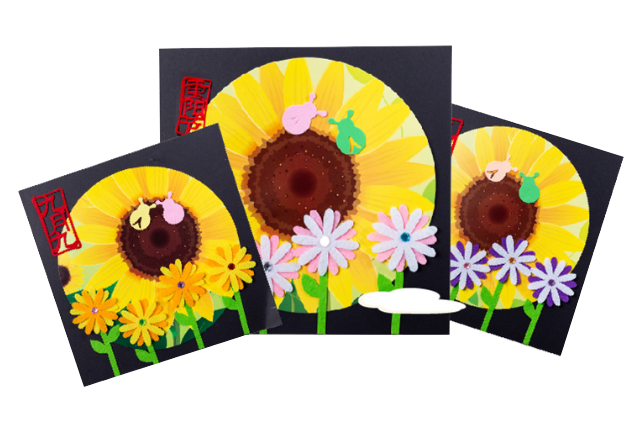 DIY菊花貼畫材料包 M1541