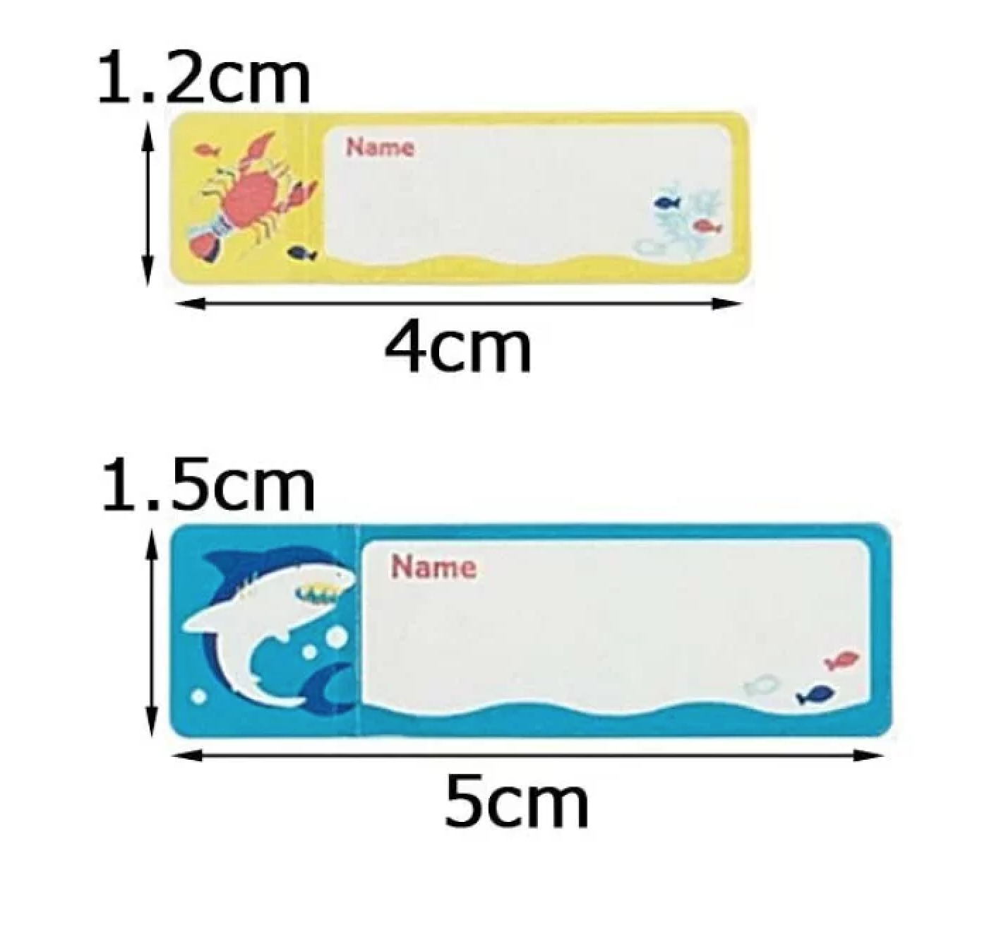 Skater姓名貼紙-海洋生物