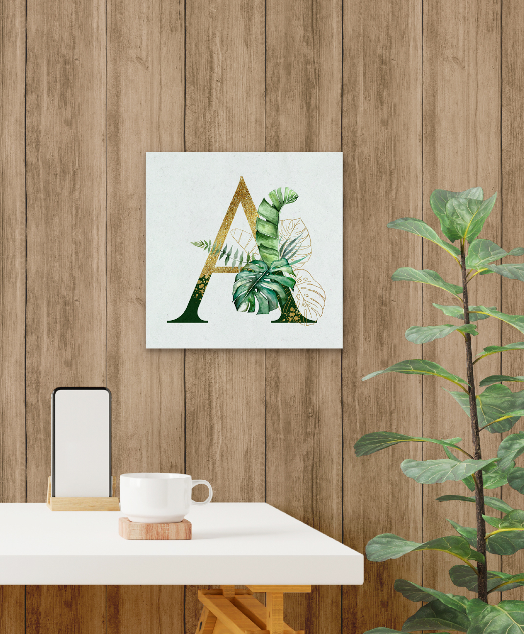 無框畫 - 觀葉字母