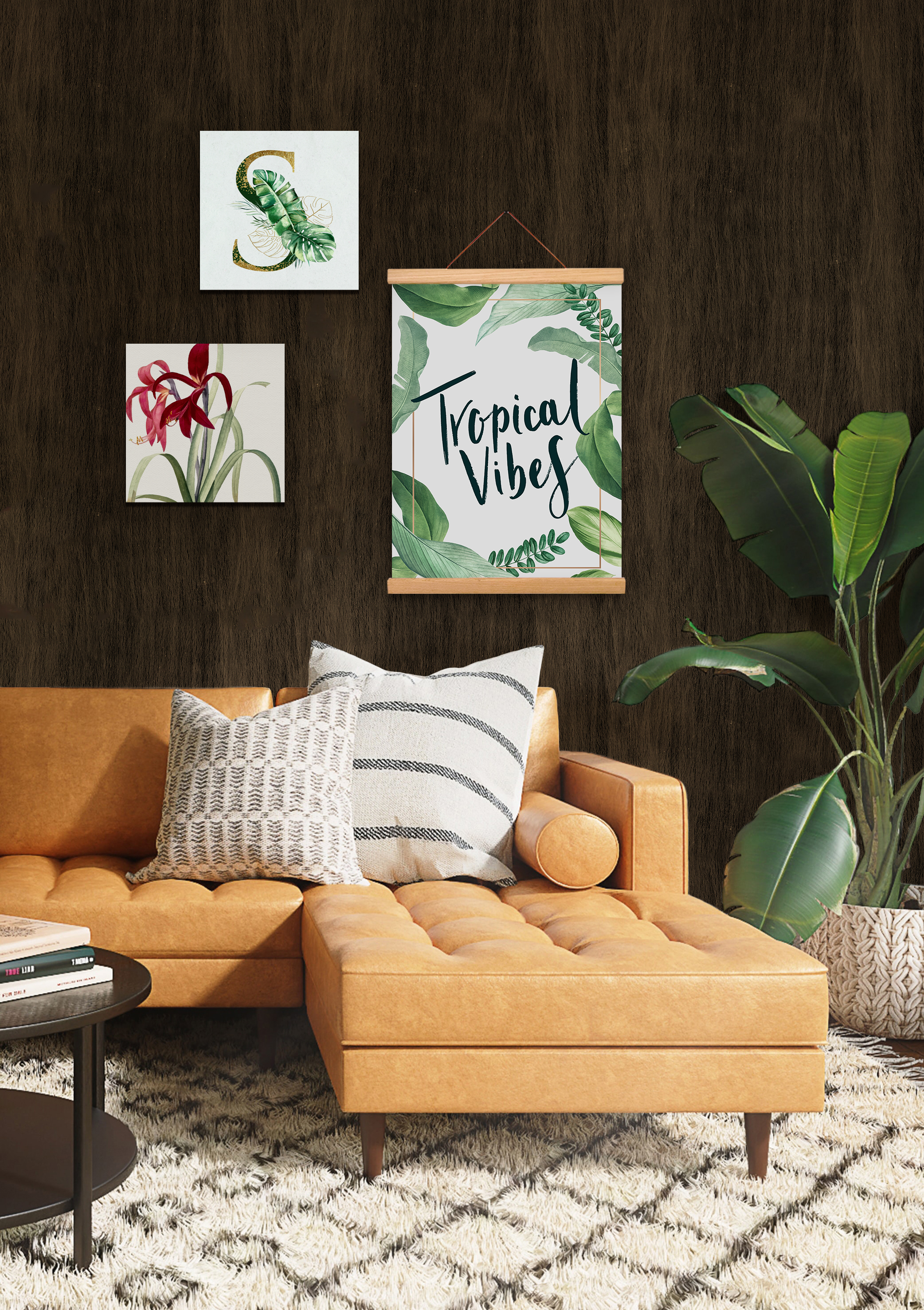 無框畫 - 觀葉字母