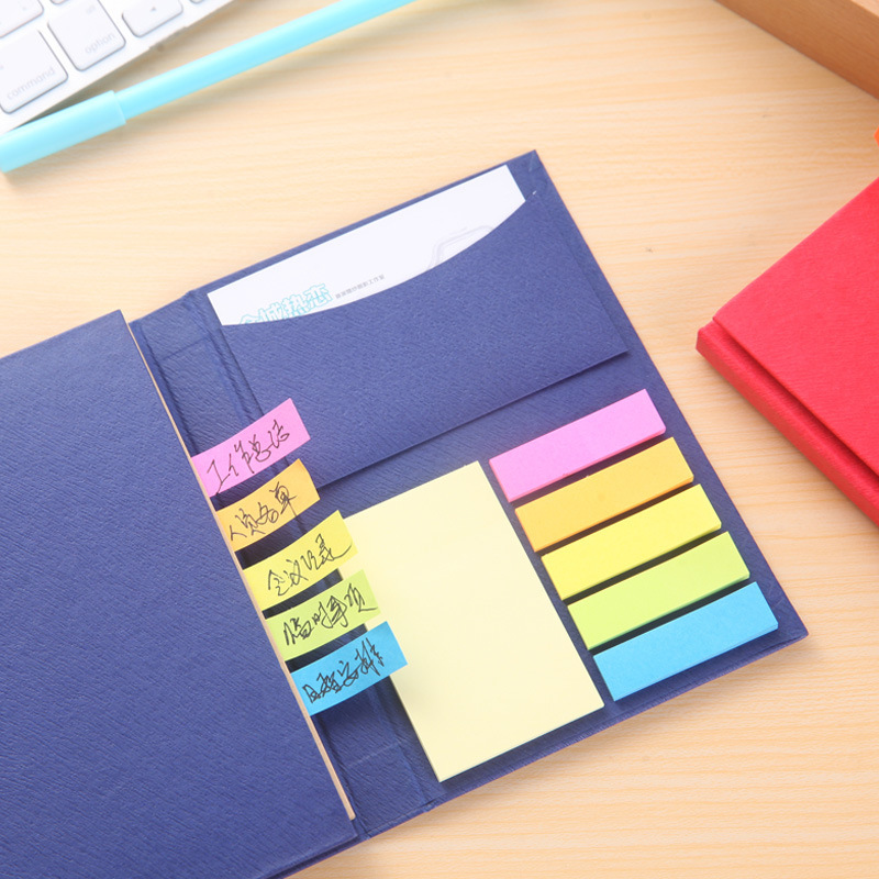 多功能牛皮紙便利貼組合文具記事本