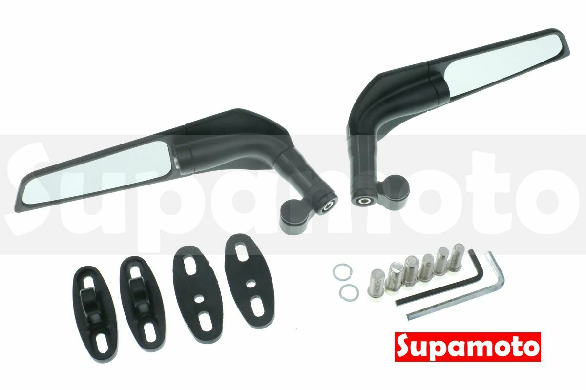 -Supamoto- 定風翼 後照鏡 M66 通用 改裝 後視鏡 裸把 仿賽 前移 速可達 檔車 擾流 破風