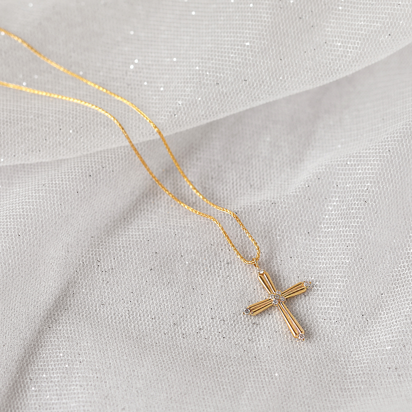 光芒 — 十字架鑽石項鍊