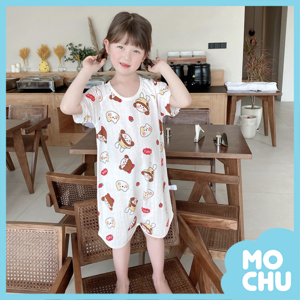 竹纖維防踢睡裙(小糖豆)