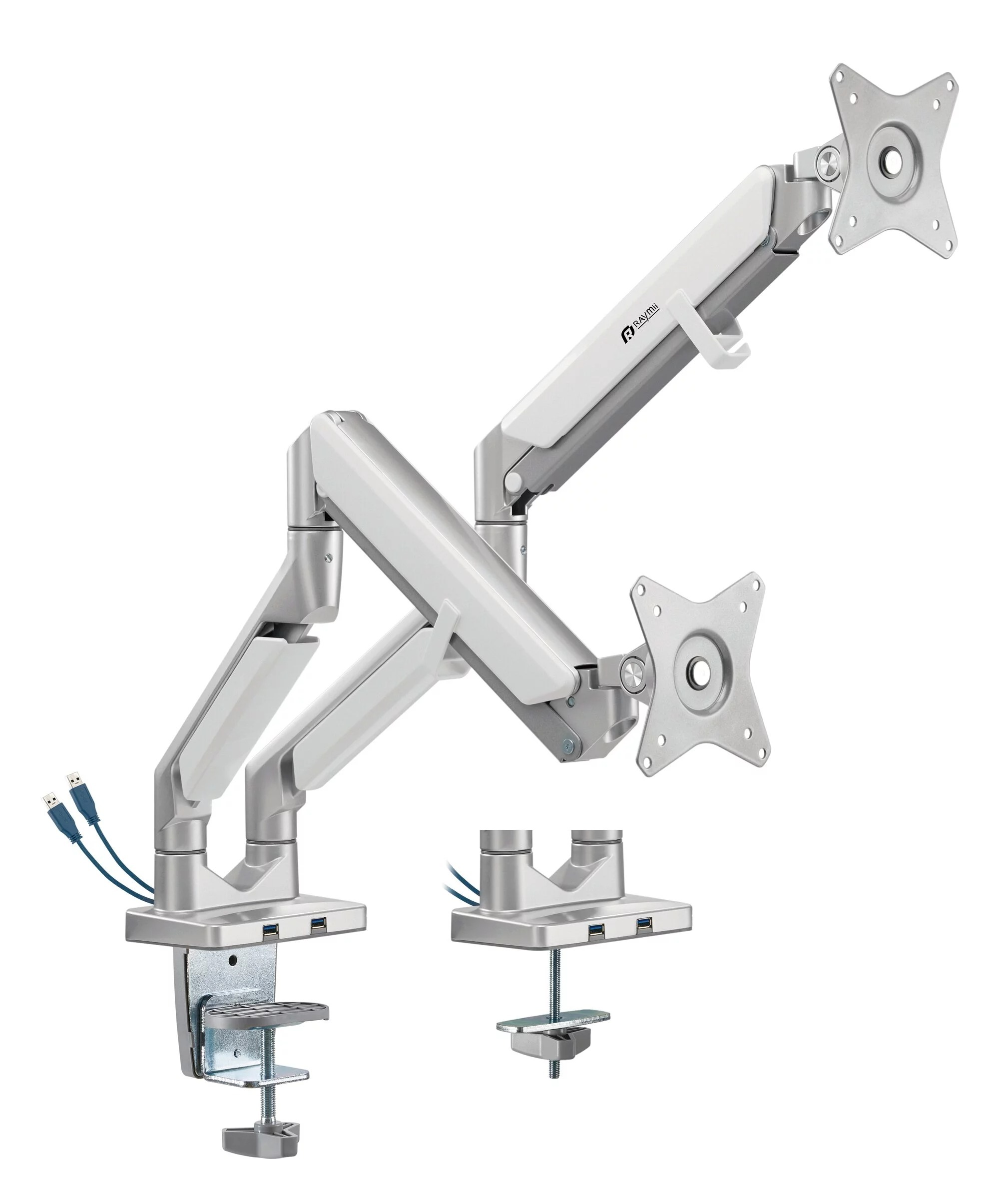 Raymii LS7 鋁合金氣壓式雙螢幕支架 USB3.0
