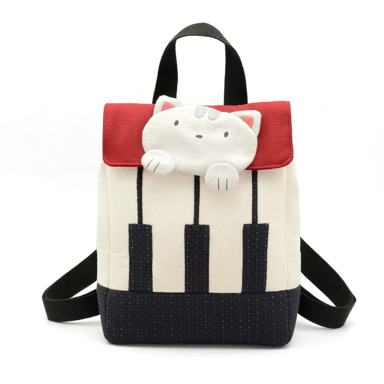 販售原尺寸【紙型】(鋼琴貓貓後背包)