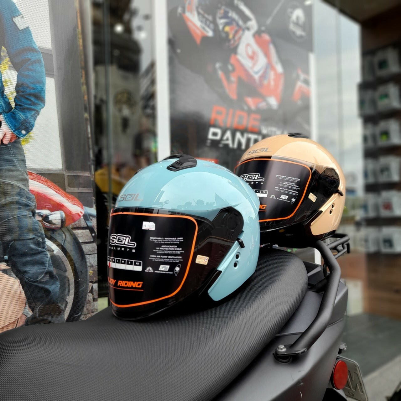 SOL SO-XP 松綠 3/4罩 SOXP