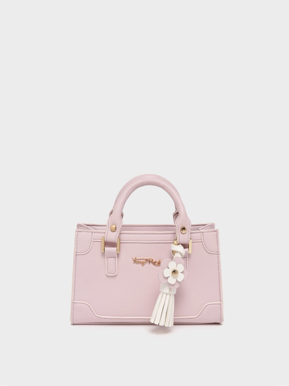 Rosy Romance Stereo Flower Tassel Shoulder Bag