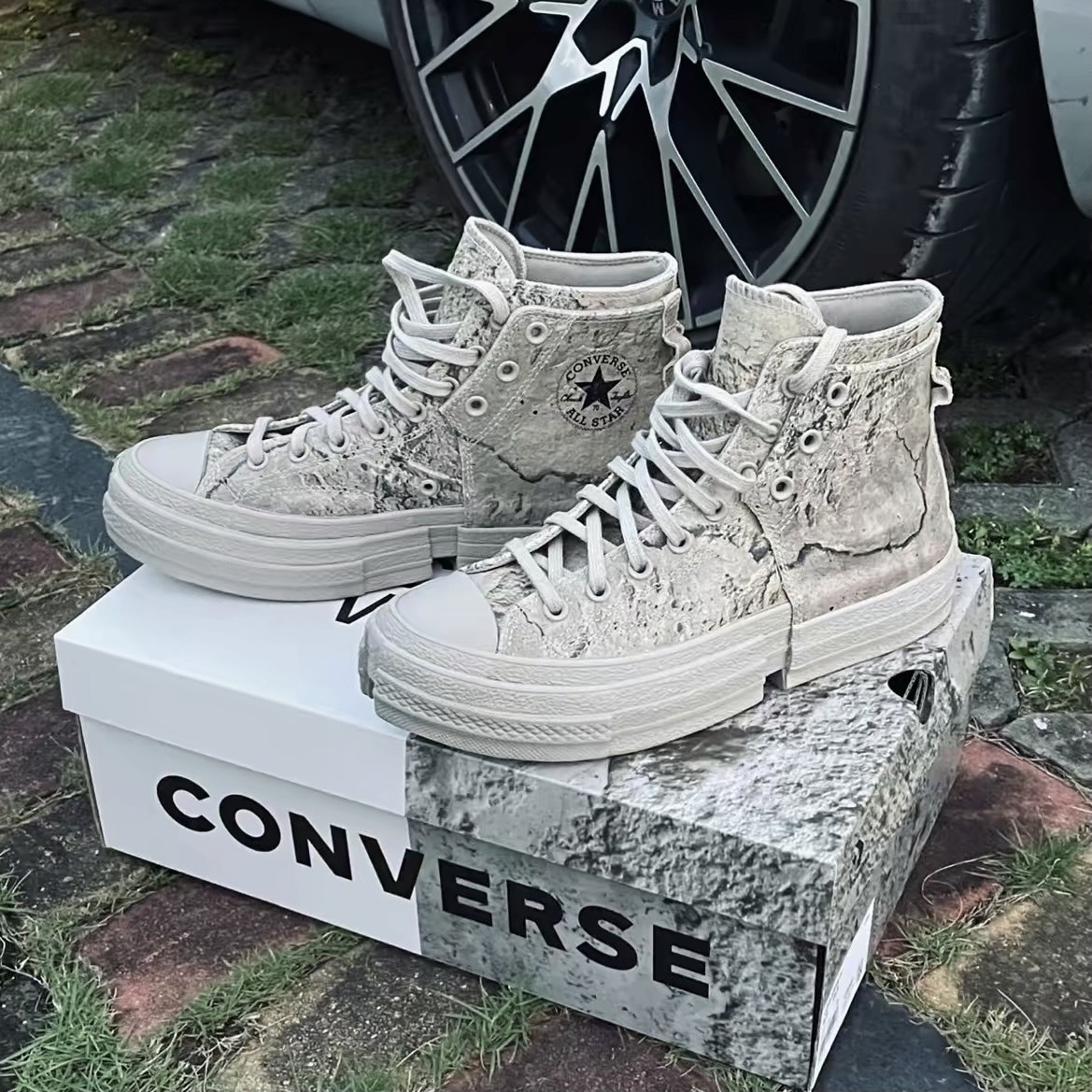 Feng Chen Wang x Converse  Chuck Taylor All Star 2 in 1 灰白 聯名 解構鞋 男女同款