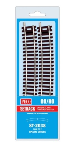 Peco ST-2038 HO規 Special Curve 429.8mm 彎軌.2入