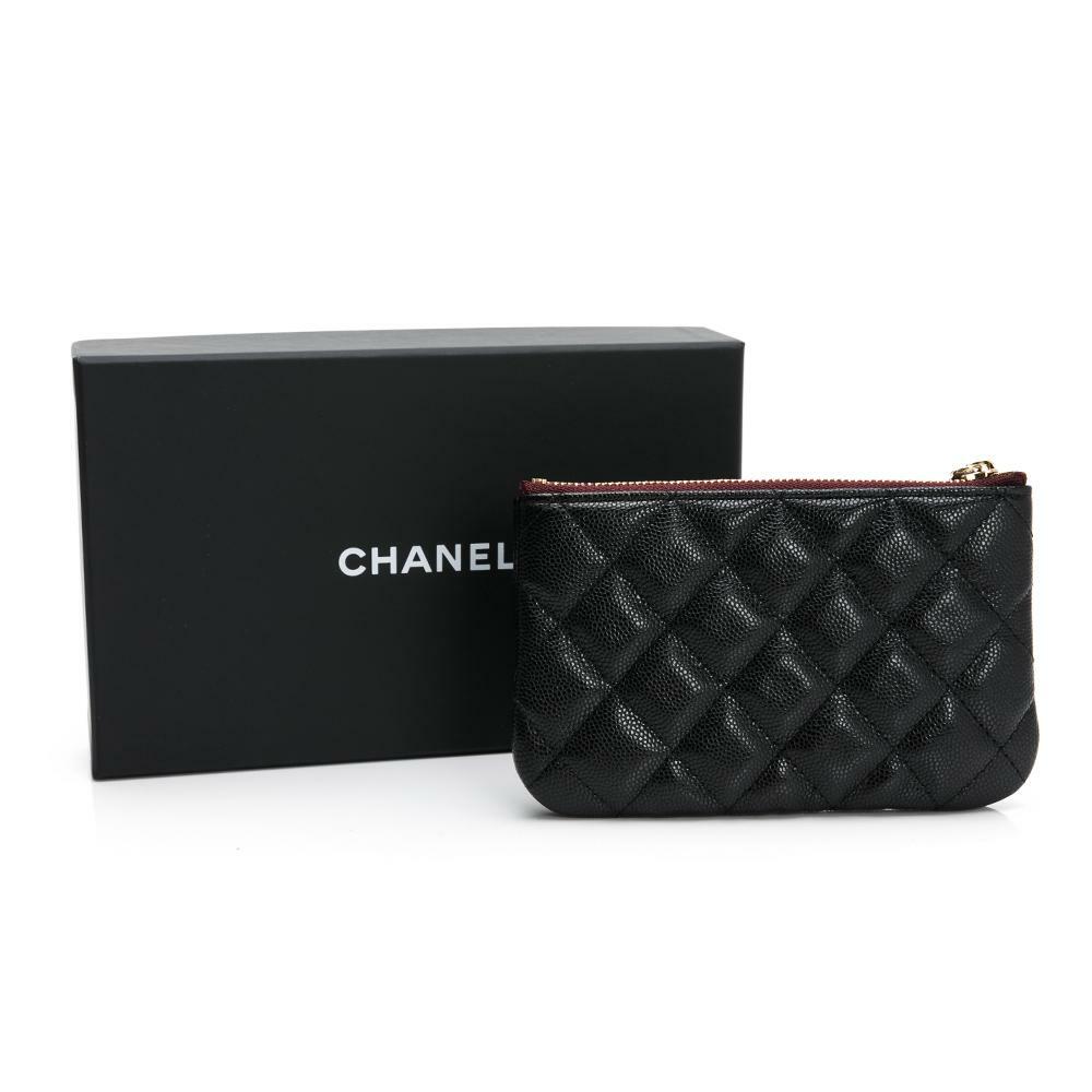 全新CHANEL零錢包/短銀包 A82365 黑色荔枝皮/淡金扣@316開 #BRAND NEW #香榭站正品
